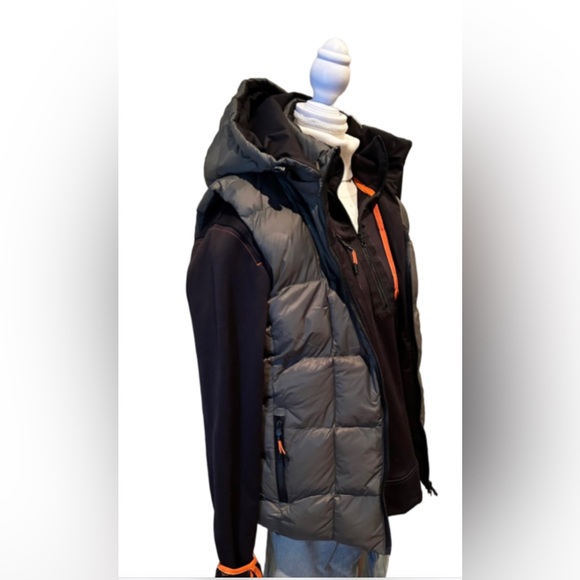 NWT Hunter Green/Black Reversible Hooded Puffed Vest - Picture 3 of 14